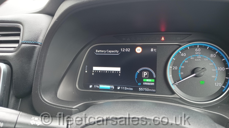 nissan leaf battery performance 100 percent