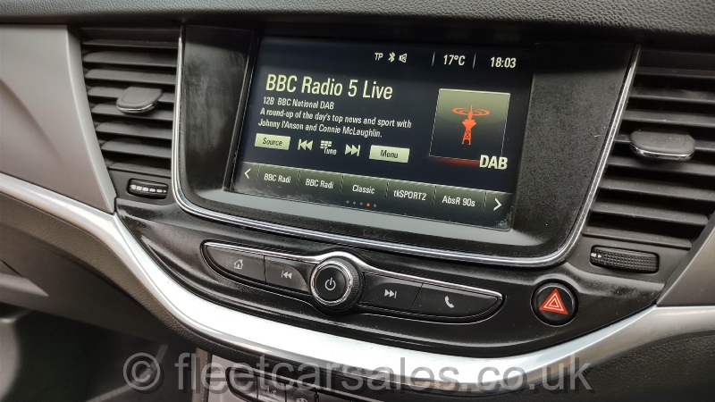 vauxhall astra k media system