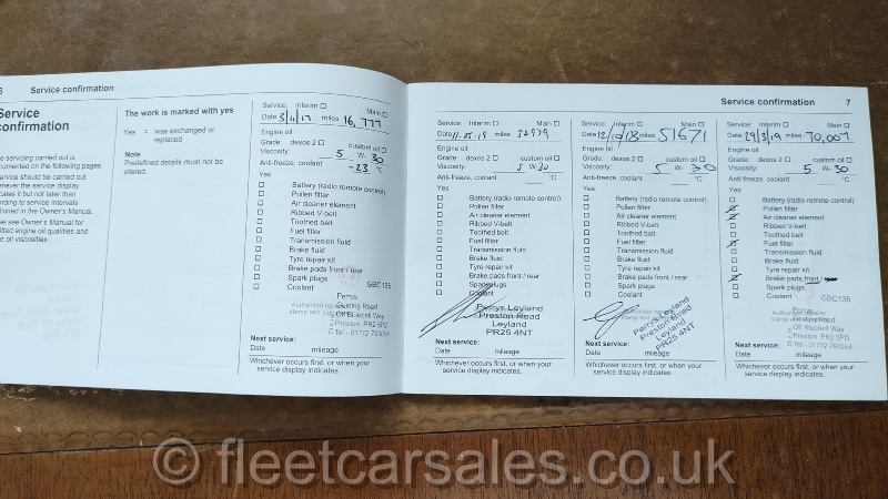 vauxhall astra service book