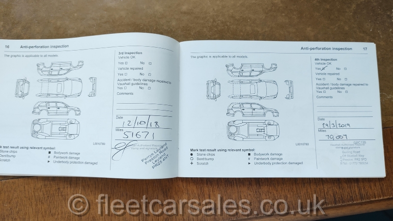 vauxhall astra perforation inspection