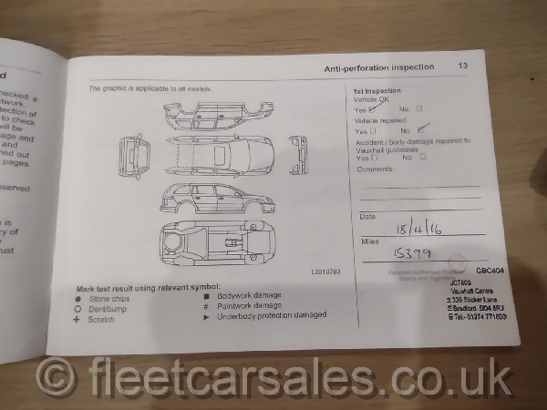Vauxhall Insignia Touring service records