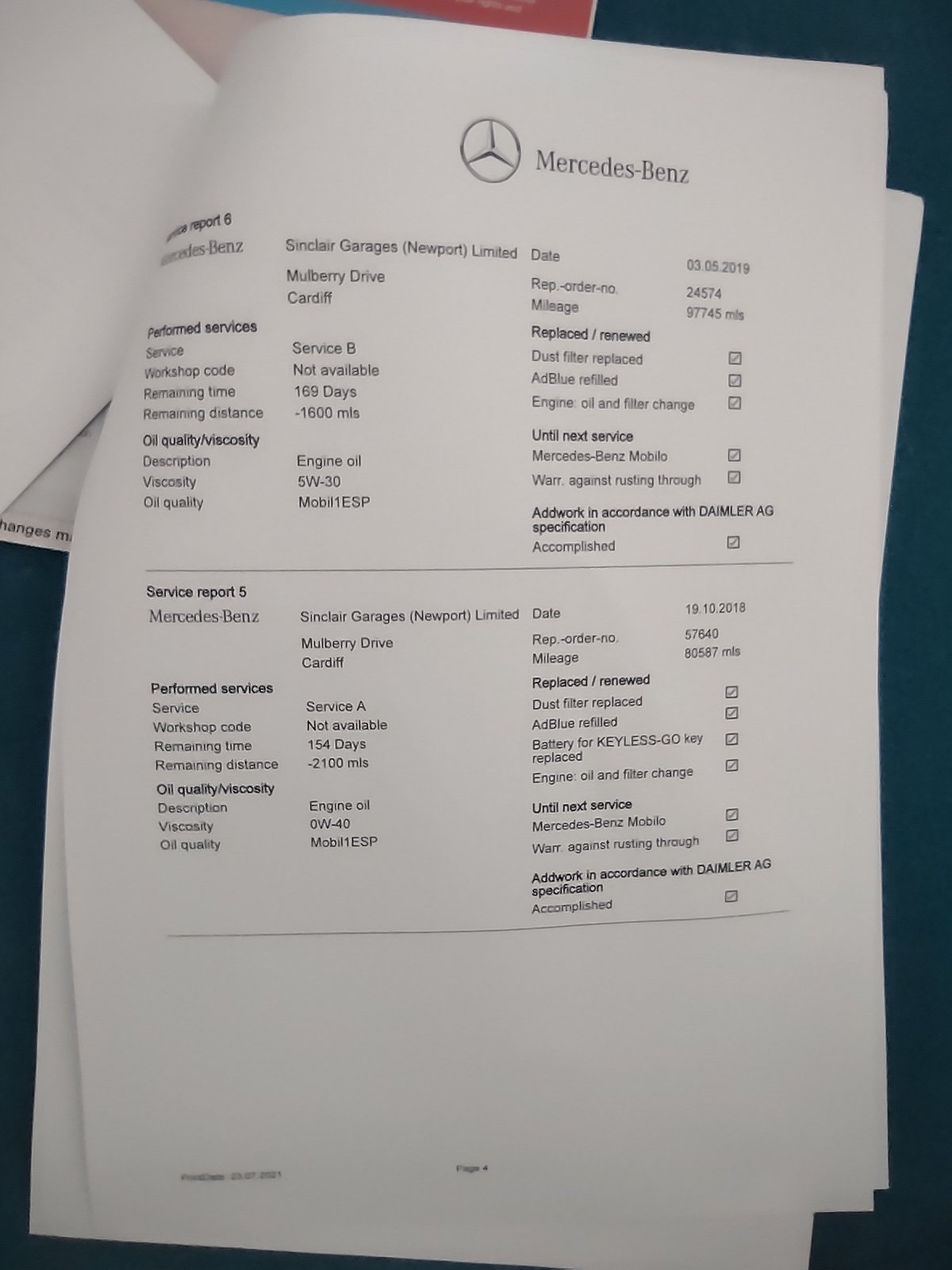 UCS Stockport service record 2