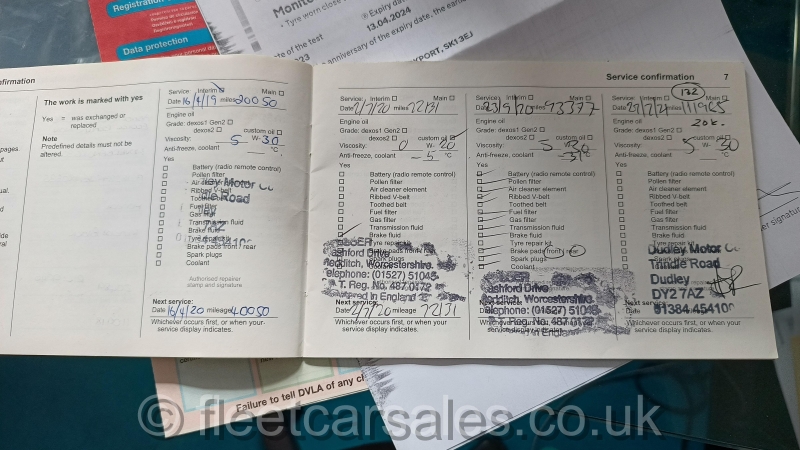 vauxhall service book