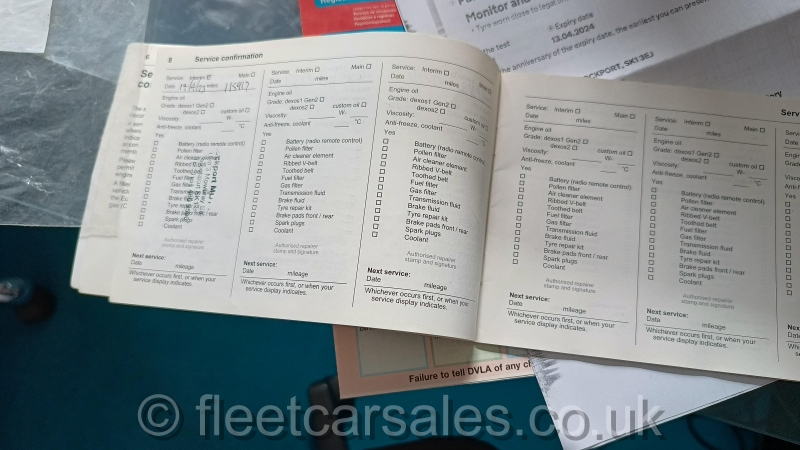 vauxhall service booklet