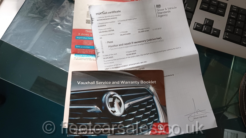 vauxhall service documents