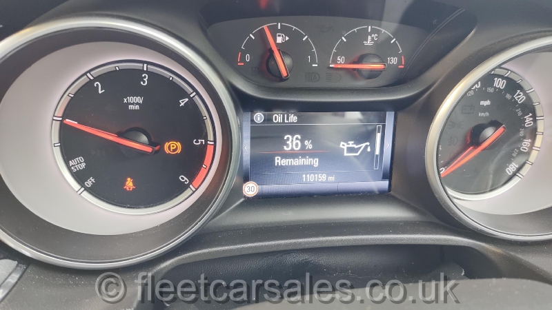 vauxhall insignia new shape estate oil change percentage