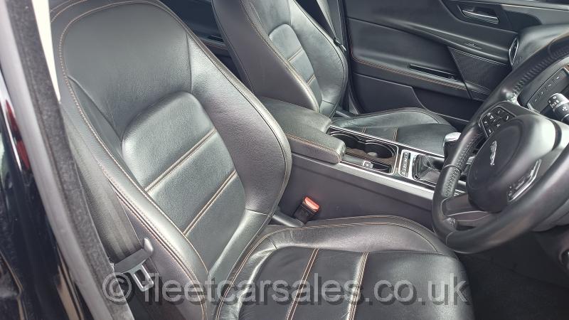 jaguar xe prestige black leather drivers seat