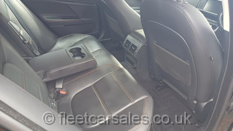 jaguar xe prestige black leather rear seats