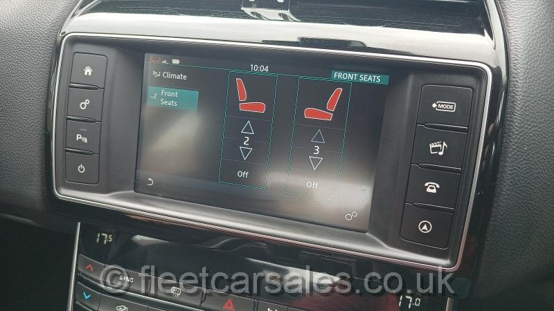 jaguar xe prestige black leather heated seats