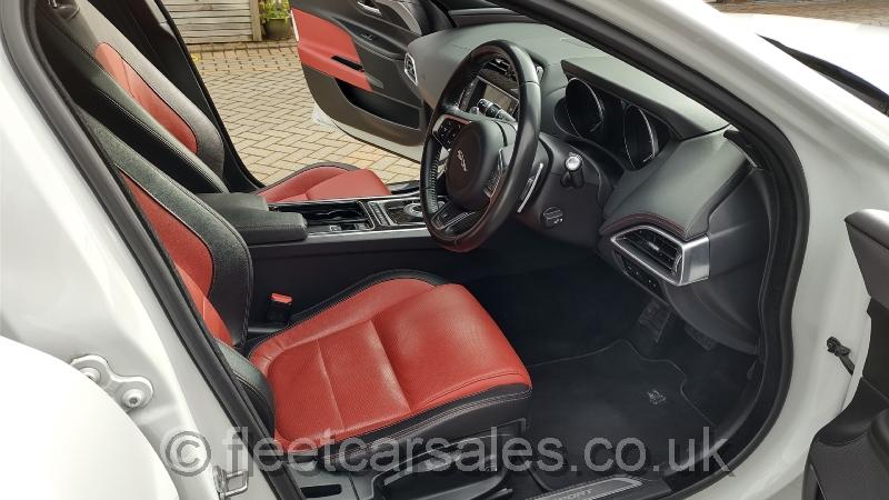 jaguar xe 2.0 d sport r red and black leather